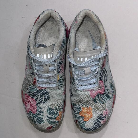 Women's No Bull Outwork Edge Impact Sneakers Blue Floral Athletic Shoes Size 8.5 - Picture 13 of 15